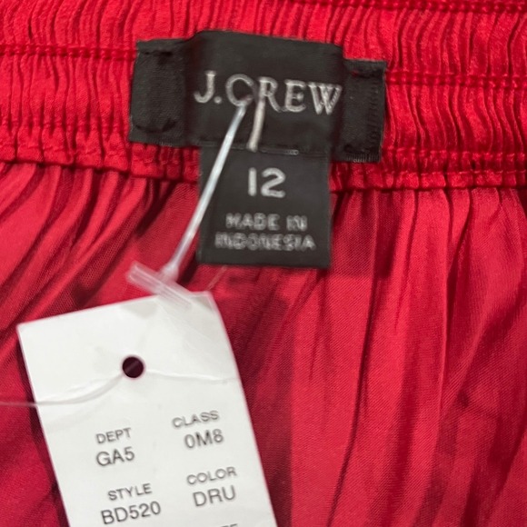 J.Crew Womens Dark Ruby Red Pleated Maxi Skirt BD520 Size 12 NWT - Picture 4 of 5